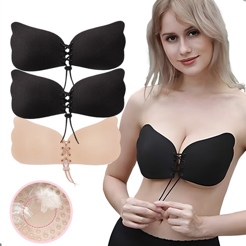 Invisible Silicone Breast Patch, Strapless Bra 3pk