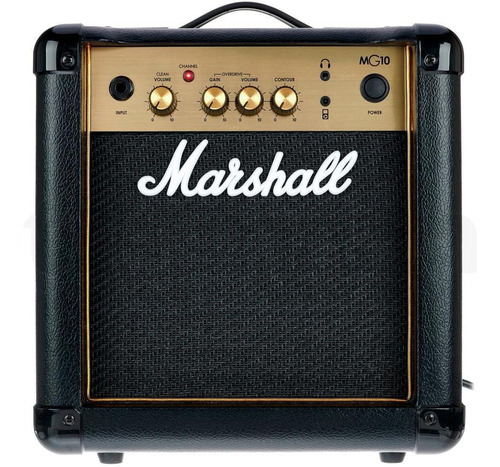 Cubo Para Guitarra Mg10 Gold Marshall Preto 10 Watts 6.5pol