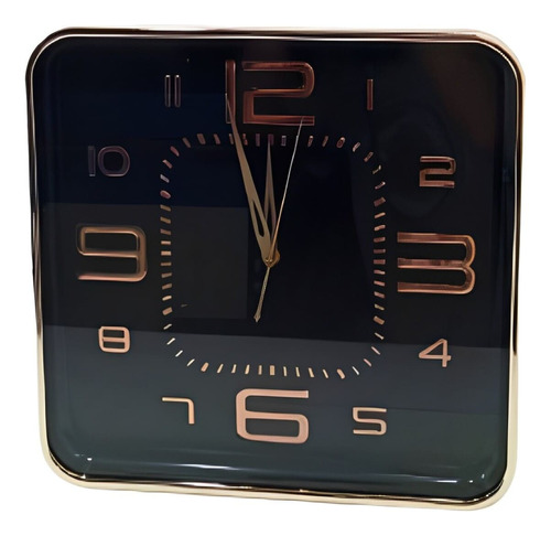 Relógio De Parede Moderno Preto Escritório Recepção 35cm