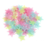 Pegatinas Brillantes Nocturnas Luminosas Estrellas Fl, 100 U