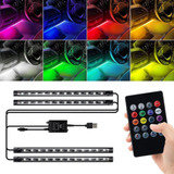 Tira De Luz Led Rgb Usb Remoto Control Para Interior De Auto