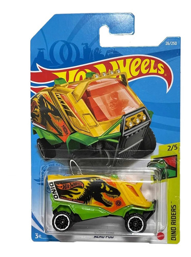 Hot Wheels Aero Pod 2/5 Dino Riders 26/250 Dinosaurio Mattel