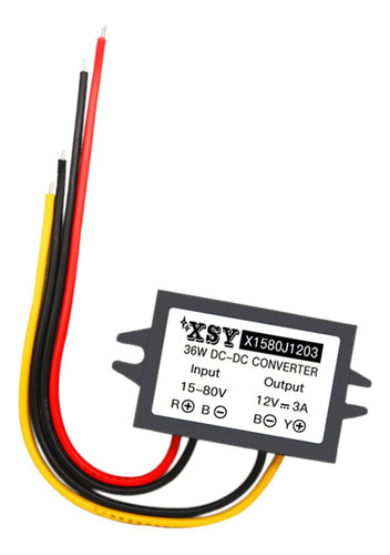 Convertidor Adaptador De Corriente Práctico 15v 80v A 12v3a