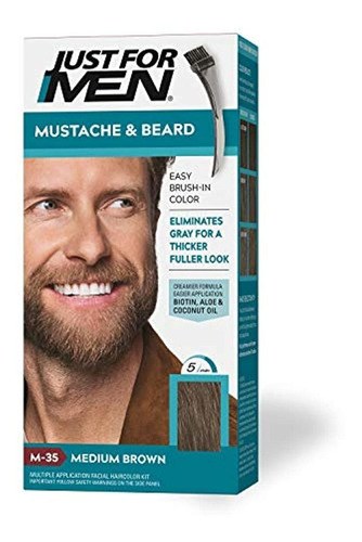 Coloración De Barba Para Cabello Gris Con Cepillo Incluido