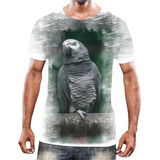Camiseta Camisa Aves Silvestres Papagaio Cinzento Natureza 6