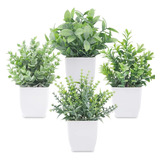 Plantas Artificiales Decorativa Bonsai Con Macetas 4 Pcs