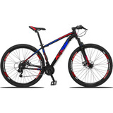 Bicicleta  Ksw 2020 Xlt Aro 29 19  24v Freios De Disco Hidráulico Câmbios Shimano Tourney Tz31 Cor Preto/azul/vermelho