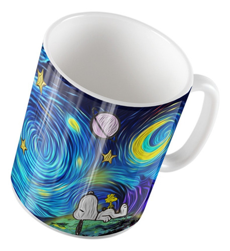 Taza Van Gogh Snoopy Edición Especial Noche Estrellada