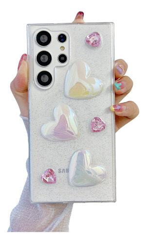 Funda Corazón Zafiros Brillo Para Samsung +mica +protectores