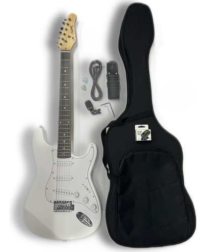 Kit Guitarra Eléctrica H. Marvin Stratocaster Wh/wh Last-32