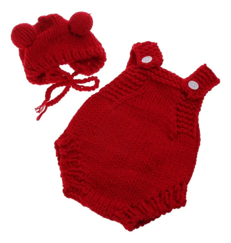 Foto: Disfraz Tejido Con Dibujos Animados, Gorro Y Tirantes