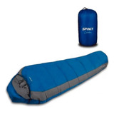 Bolsa De Dormir Spinit Cumbre Para -5 Grados Camping Color Azul