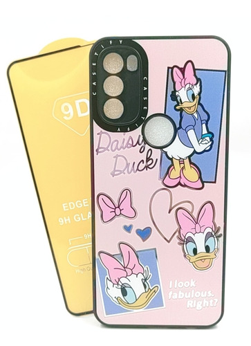 Case Daisy + Mica Cristal Para Motorola G71
