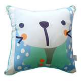 Almohadón Decorativo Infantil Nórdico 50x50 Gatito Celeste