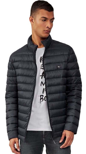 Jaqueta Bomber Acostamento Letter In23 Preto Masculino