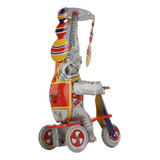Elefante En Triciclo, Juguete De Hojalata Retro, Hecho A Man