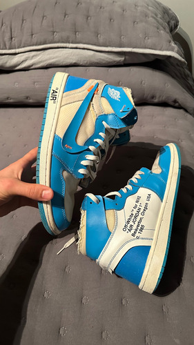 Air Jordan 1 Retro High Off-white University Blue Unc 10 Us