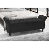 Recamier Baú Divã Paris Decorativo 1,50m Para Cama Queen 