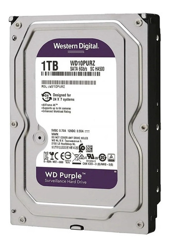 Hd 1 Tera Western Digital Purple Cftv Dvr Wd10purz