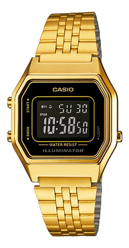 Relógio Casio La680wga-1bdf Unissex Dourado - Refinado