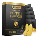 Eye Patches Dermora Golden Glow, 20 Pares De Geles Para Ojos