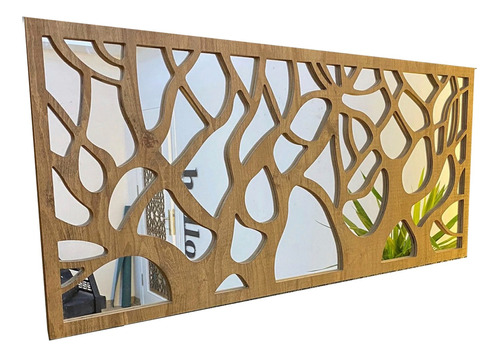 Espejo Decorativo Moderno Árbol Ramas En Madera Elegante 