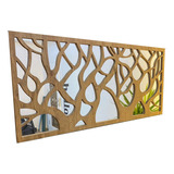 Espejo Decorativo Moderno Árbol Ramas En Madera Elegante 