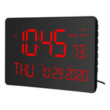 Kadams Reloj De Pared Digital Led Grande, 10 Pulgadas, Doble