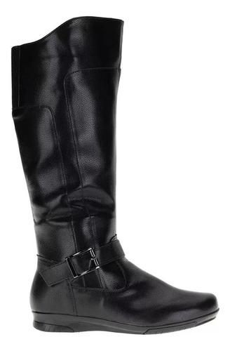 Bota Cano Alto Mooncity Feminina Rasteira Confotável 71086