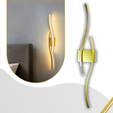 Arandela Luminária Parede Minimalista Cor Dourado 110v 220v