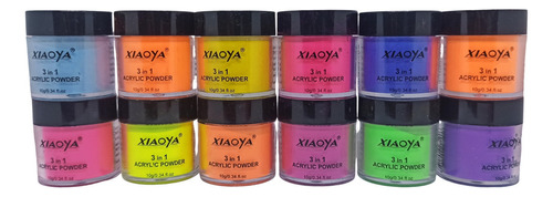 Acrílico De Color Para Uñas-12 Piezas-nails-decoración Color Gama A