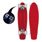 Skate Penny Patineta Rojo Ruedas Led Niños