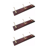 Set X 3 Perchero Pared Madera/metal X3 Ganchos Colgar Ropa