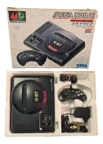 Console Mega Drive 16 Bit Japonês Na Caixa Kit Funcionando