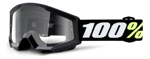 Gafas De Motocross 100% Strata Mini Black Para Jóvenes