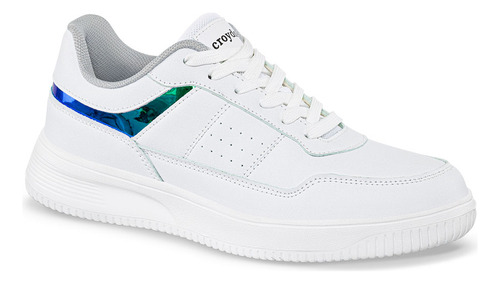 Tenis Trisonte Blanco-azul Para Mujer Croydon