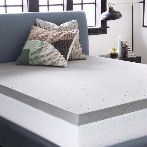 Sobrecolchon King Size Lucid Con Memory Foam Y Gel De 7.5 Cm