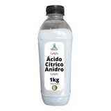 Ácido Cítrico Anidro 1kg - Garrafa - 100% Puro Alimentício