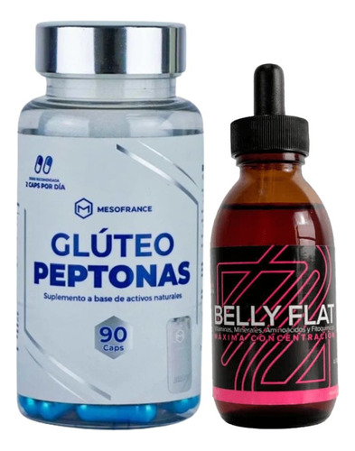 Kit Suplemento Reductor De Grasa Belly Flat + Glúteo Peptona