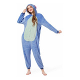 Pijama Mameluco Disfraz Cosplay Stitch Adulto 