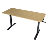 Escritorio Naku Sit-stand Desk Ergonómico Altura Regulable Manual Color Madera