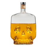 700 Ml Lindo Decantador De Whisky Cuadrado De Calavera Con T