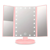 Espejo De Maquillaje Led Con Pantalla Táctil Rotacion 360