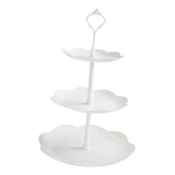 Plato Con Secos, Soporte Para 26cmx26cmx40cm Redondo Blanco