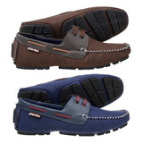 Mocassim Sapatilha Masculina Docksider 2 Pares Azul E Café