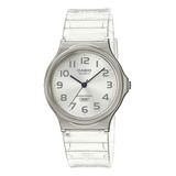 Reloj Casio Mujer Midi Mq-24s-7b Transparente Blanco