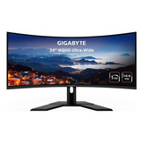 Monitor Gamer Gigabyte 34 G34wqc Curvo 144hz Dp Hdmi Color Negro