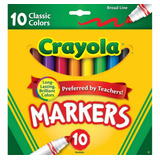 Marcador Grueso Crayola 10 Piezas Colores Clásicos