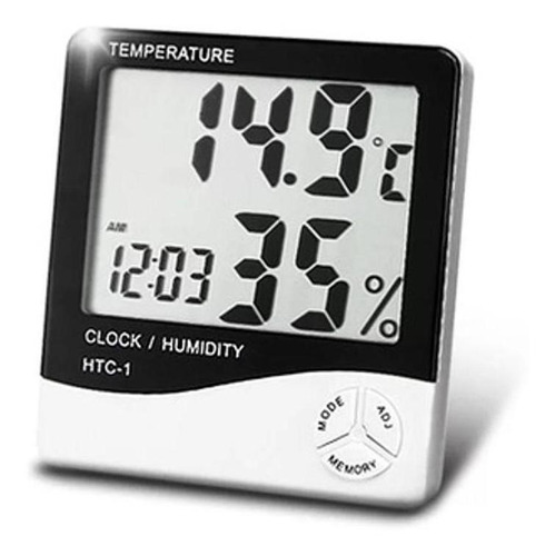 Termohigrómetro Digital Humedad Temperatura Sensor Con Reloj