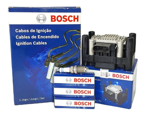 Kit Bosch Bobina + Cables + Bujias P/ Fox Trend Suran Voyage